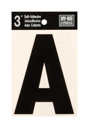 Hy-Ko 3 in. Black Vinyl Self-Adhesive Letter A 1 pc