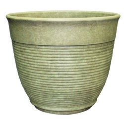 Southern Patio 12.6 in. H X 14.76 in. D X 14.6 in. D Resin Multi-Ring Planter Sand