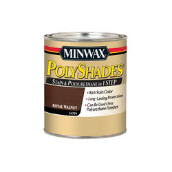 Minwax PolyShades Semi-Transparent Satin Royal Walnut Oil-Based Stain 1 qt