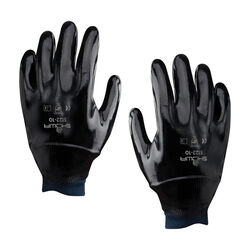 Showa Unisex Indoor/Outdoor Cuffed Chemical Gloves Black L 1 pair