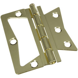 National Hardware 3-1/2 in. L Brass-Plated Door Hinge 2 pk