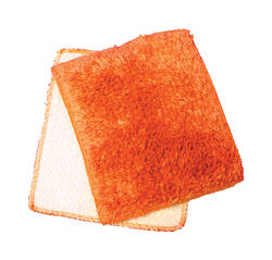 Janey Lynn's Designs Shrubbie Orange Marmalade Cotton/Nylon Solid Kitchen Utility Cloth 2 pk