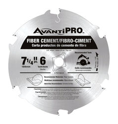 Freud Avanti Pro 7-1/4 in. D X 5/8 in. S Carbide Tipped Fiber Cement Blades 6 teeth 1 pk