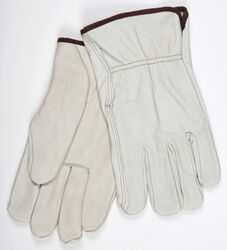 MCR Safety L Leather Driver Beige Gloves