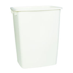 Rubbermaid 9 gal Bisque Plastic Open Top Trash Can