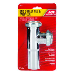 Ace 1-1/2 in. D Brass Tee and Tailpiece