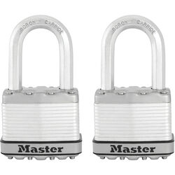 Master Lock 2 in. W X 1.5 in. L Stainless Steel Ball Bearing Locking Padlock 2 pk Keyed Alike