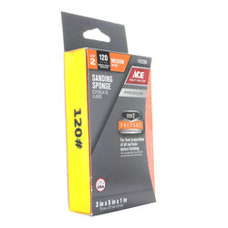 Ace 5 in. L X 3 in. W X 1 in. T 120 Grit Fine Block Sanding Sponge