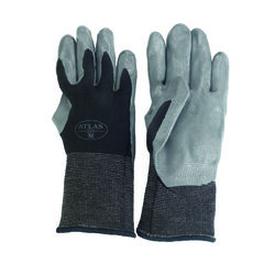 Atlas Unisex Indoor/Outdoor Dipped Gloves Black/Gray M 1 pair