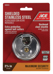 Ace 2-3/4 in. H X 2-3/4 in. W X 1-1/16 in. L Stainless Steel 4-Pin Cylinder Shrouded Shackle P