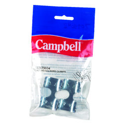 Campbell Chain Zinc-Plated Nickel Rope Clamps