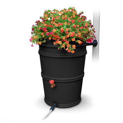 EarthMinded Charcoal 45 gal Rain Barrel Polyethylene