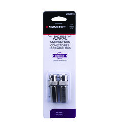 Monster Cable Just Hook It Up Twist-On RG6 Coaxial Connector 2 pk