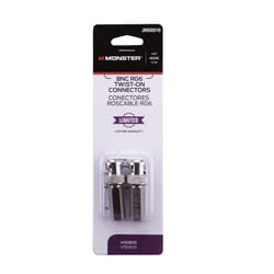 Monster Cable Just Hook It Up Twist-On RG6 Coaxial Connector 2 pk