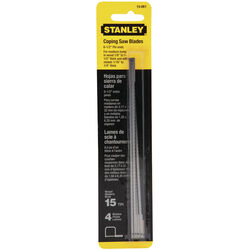 Stanley 6-1/2 in. Steel Coping Saw Blade 15 TPI 4 pk