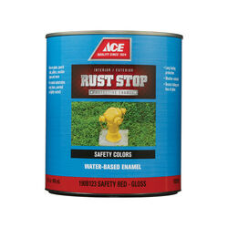 Ace Rust Stop Indoor / Outdoor Gloss Safety Red Acrylic Enamel Rust Preventative Paint 1 qt