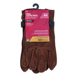 Ace M Suede Cowhide Driver Brown Gloves