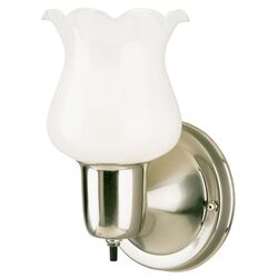 Westinghouse 1 Brushed Nickel White Wall Sconce