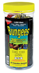 Keeper Assorted Bungee Cord Set 20 in. L X 0.374 in. T 20 pk