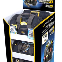 CLC Tech Gear 8 in. W X 11.5 in. H Polyester Lighted Tool Bag 29 pocket Black 1 pc