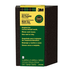 3M 4-7/8 in. L X 2-7/8 in. W X 1 in. T 80 Medium Angled Sanding Sponge