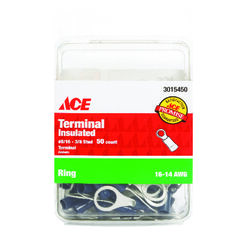 Ace Ring Terminal Blue 50 pk