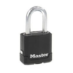Master Lock 1-7/8 in. H X 1-3/16 in. W X 1-3/4 in. L Vinyl Covered Dual Ball Bearing Locking P