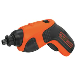 Black and Decker 1/4 in. Cordless Rechargeable Screwdriver Kit 4 V 180 rpm