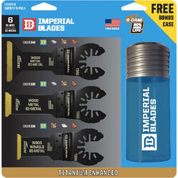 Imperial Blades One Fit Titanium-Coated Bi-Metal Variety Pack Oscillating Saw Blade 6 pk