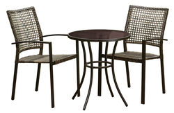 Living Accents Brown Steel Stackable Chair