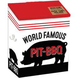 Open Road Brands World Famous Pit-BBQ Paper Towel Holder Tin 1 pk
