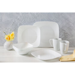 Corelle White Glass Dinnerware Set 16 pc