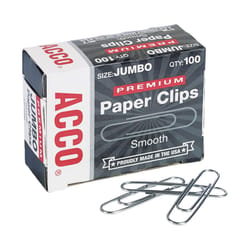 Acco Jumbo Paper Clips 100 pk