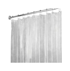 InterDesign 72 in. H X 72 in. W Clear Solid Shower Curtain Liner PEVA