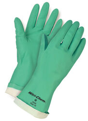 MCR Safety Nitri-Chem Unisex Gloves Green XL 12 pair