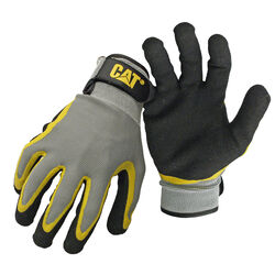 Caterpillar Men's Indoor/Outdoor Work Gloves Black/Yellow M 1 pair