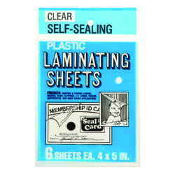 Seal-A-Card Books and Stationery Laminating Sheets Plastic 6 sheet
