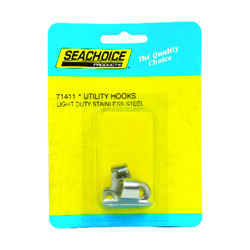 Seachoice Polished Stainless Steel 1-1/4 in. L X 1-1/4 in. W Utility Hooks 2 pk