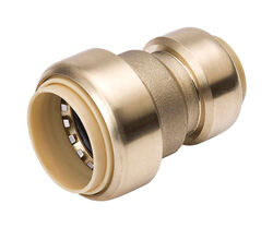 BK Products ProLine 3/4 Push T X 1/2 D Push Brass Reducing Coupling