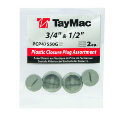 TayMac Round Plastic Closure Plug For Closure of Unused Box Outlets
