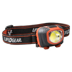 LIFE GEAR Storm Proof 260 lm Black/Red LED Head Lamp AAA Battery