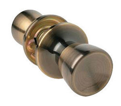 Home Plus Antique Brass Passage Lockset ANSI Grade 3 1-3/4 in.