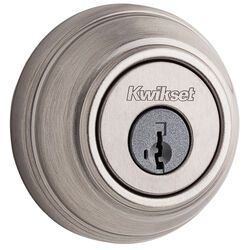 Kwikset SmartKey Satin Nickel Metal Deadbolt