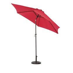 Living Accents 9 ft. Tiltable Red Market Umbrella