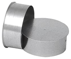 Imperial Manufacturing 8 in. S X 8 in. S X 8 in. S Galvanized Steel Stove Pipe Tee Cap Flow Te