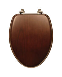 Mayfair Elongated Walnut Wood Toilet Seat