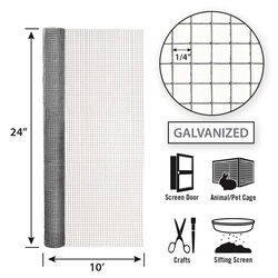 Garden Craft 24 in. W X 10 ft. L Silver Steel Hardware Cloth