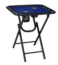 Living Accents Bungee Square Blue Folding Table