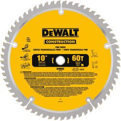 DeWalt 10 in. D X 5/8 in. S Carbide Circular Saw Blade 60 teeth 1 pk