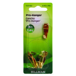 Hillman AnchorWire Brass-Plated Gold Professional Picture Hanger 25 lb 4 pk